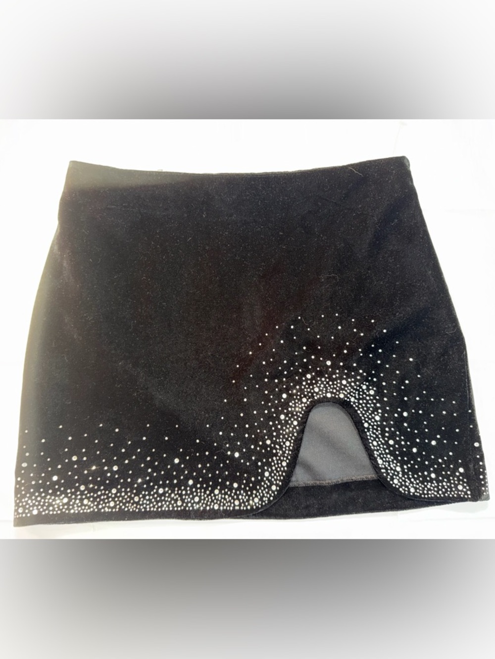 Zara Black velvet, sparkle, mini skirt